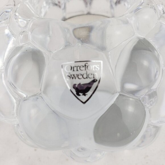 Orrefors Sweden Crystal Candleholder Bubble NWT - Picture 2 of 5